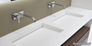 SLOT & MYSLOT - Corian® washbasin with integrated countertop _ Antoniolupi