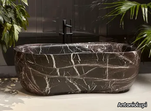 FIDA - Freestanding Rojo Levanto marble bathtub _ Antoniolupi