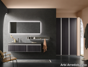 ABSOLUTE 34 - Wall-mounted vanity unit with integrated washbasin _ Arbi Arredobagno