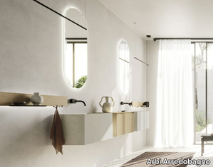 CODE 05 - Single wall-mounted vanity unit with mirror _ Arbi Arredobagno