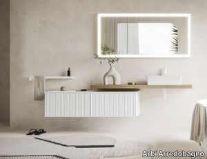 CODE WAVE 08 - Single wall-mounted vanity unit _ Arbi Arredobagno