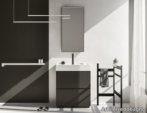 CODE RIGA 03 - Floor-standing single vanity unit with mirror _ Arbi Arredobagno