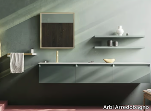 FOLD 06 - Single wall-mounted vanity unit with drawers _ Arbi Arredobagno