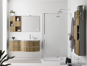 FUSION 34 - Single vanity unit with integrated washbasin _ Arbi Arredobagno