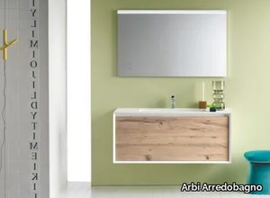 MATERIA VIP 01 - Wall-mounted vanity unit with drawers _ Arbi Arredobagno