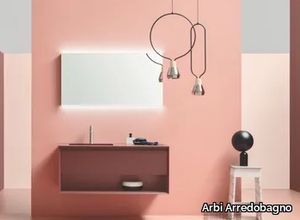 MATERIA VIP 05 - Wall-mounted vanity unit with drawers _ Arbi Arredobagno