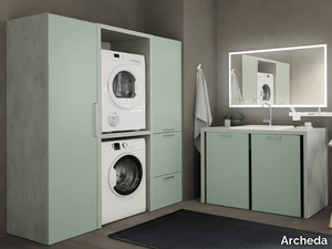 LAUNDRY 08 - HPL laundry room cabinet with hinged doors _ Archeda