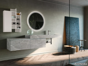 LINEA 02 - HPL vanity unit with drawers _ Archeda