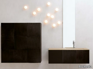 BOMBO 07 - Single wooden vanity unit with drawers _ Archeda