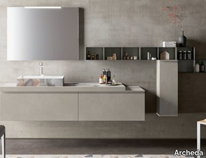 DECÒ 04 - Wall-mounted concrete resin vanity unit _ Archeda