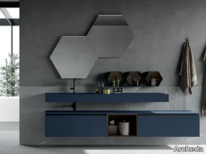 MODULO 06 - Wall-mounted vanity unit with drawers _ Archeda