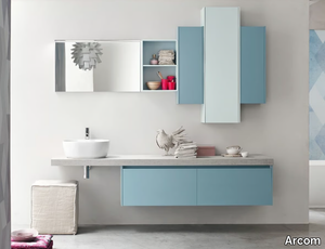 ESCAPE - COMPOSITION 30 - Sectional single suspended bathroom cabinet _ Arcom