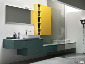 ESCAPE - COMPOSITION 33 - Sectional single suspended bathroom cabinet _ Arcom