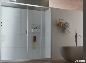 A6 - Niche glass shower cabin with sliding door _ Arcom