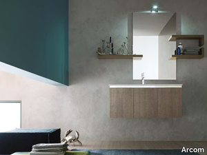 E.GÒ - COMPOSITION 21 - Single oak vanity unit _ Arcom