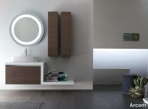 E.GÒ - COMPOSITION 25 - Larch bathroom cabinet / vanity unit _ Arcom