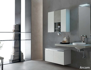 E.GÒ - COMPOSITION 26 - Wooden washbasin countertop / bathroom cabinet _ Arcom