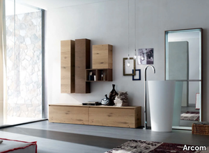 LA FENICE - COMPOSITION 11 - Sectional oak bathroom cabinet _ Arcom