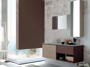 LA FENICE - COMPOSITION 13 - Single wooden vanity unit _ Arcom