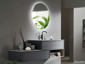 VANITY - COMPOSITION 11 - Wall-mounted wooden vanity unit with drawers _ Arcom