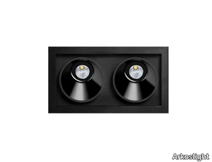 BLACK FOSTER ASYMMETRIC RECESSED 2 - Recessed LED multiple aluminium spotlight _ Arkoslight