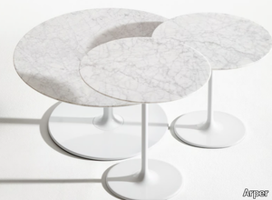 DIZZIE - Round marble coffee table _ Arper