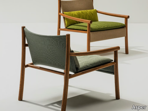 KATA - Garden armchair with armrests _ Arper