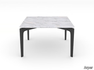 SAUL - Square marble coffee table _ Arper