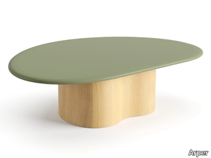 GHIA TOTEM - Low oval MDF coffee table _ Arper