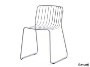 RANDA NUDE - Sled base steel chair _ Arrmet