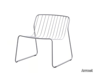 RANDA NUDE LO - Sled base steel easy chair _ Arrmet