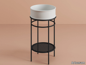 VOGUE - Floor-standing metal vanity unit with towel rail _ Artceram