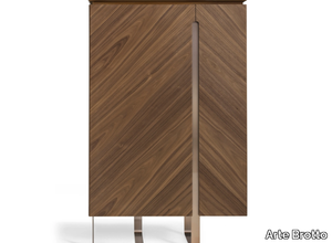 LEONARDO L514N - Walnut highboard with doors _ Arte Brotto