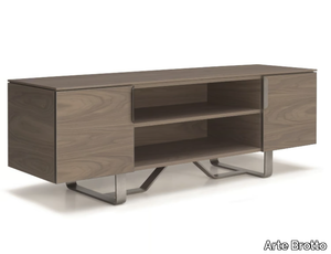 PRINCIPE MP.422/G - Walnut TV cabinet with doors _ Arte Brotto