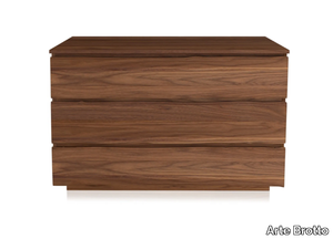 LEONARDO L325 - Walnut chest of drawers with integrated handles _ Arte Brotto