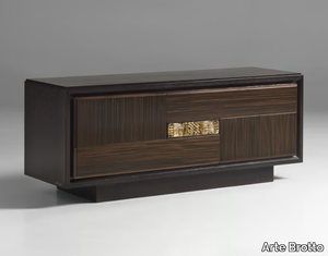 SEGRETI S1290 - Low wooden TV cabinet with drawers _ Arte Brotto