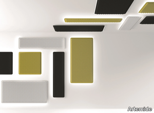 EGGBOARD WALL/CEILING - Fabric Acoustic wall panel with Integrated Lighting _ Artemide