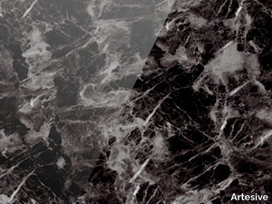 BLACK MARBLE GLOSSY - Adhesive PVC furniture foil with marble effect _ Artesive