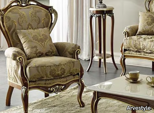 ANDRÉ - Upholstered fabric armchair with armrests _ Arvestyle