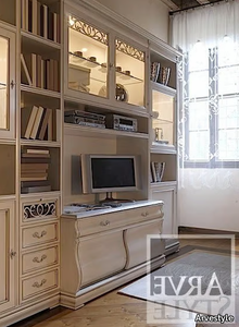 FENICE - Bookcase with TV stand _ Arvestyle