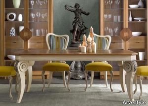 PARQUET - Extending rectangular wooden living room table _ Arvestyle