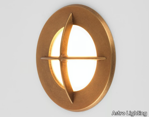 ARRAN ROUND LED - LED wall-mounted outdoor brass steplight _ Astro Lighting