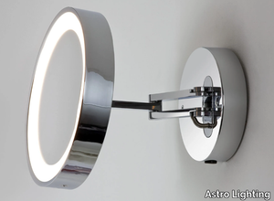 CATENA LED - Wall-mounted zinc shaving mirror with integrated lighting _ Astro Lighting