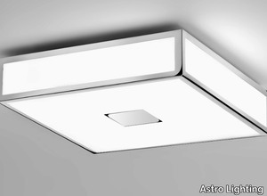MASHIKO 400 SQUARE - Dimmable glass and steel ceiling lamp for bathroom _ Astro Lighting