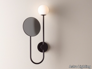 ORB - Wall-mounted metal shaving mirror with integrated lighting _ Astro Lighting