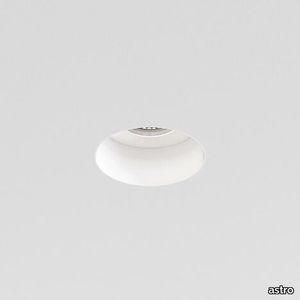 Trimless Slimline Round Fixed Fire-Rated IP65 Matt White