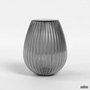 Tacoma Tulip Ribbed Glass Smoke