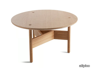 ORBITAL - Round oak coffee table _ atipico