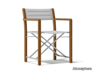 DAKOTA - Textilene and teak chair with armrests _ Atmosphera