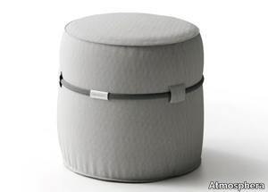LEVANTE - Round technical fabric garden pouf with removable cover _ Atmosphera